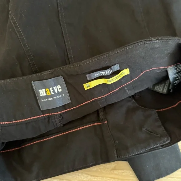 Anthropologie 30 Colette Wide Leg Ankle Pants Black Linen Office Career Business - Picture 6 of 9